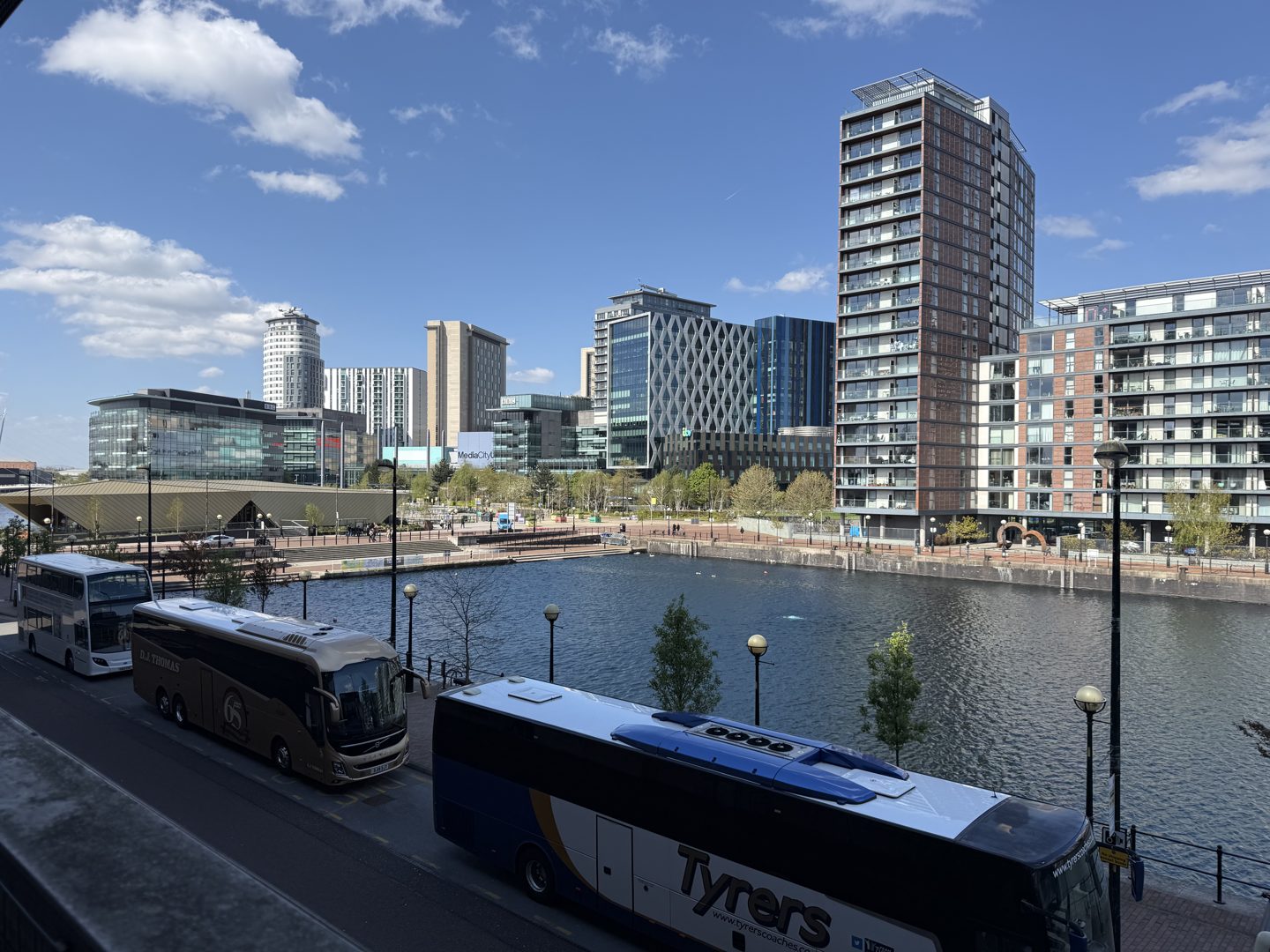 MediaCityUK from across the basin